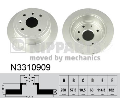 Tarcza hamulcowa NIPPARTS N3310909