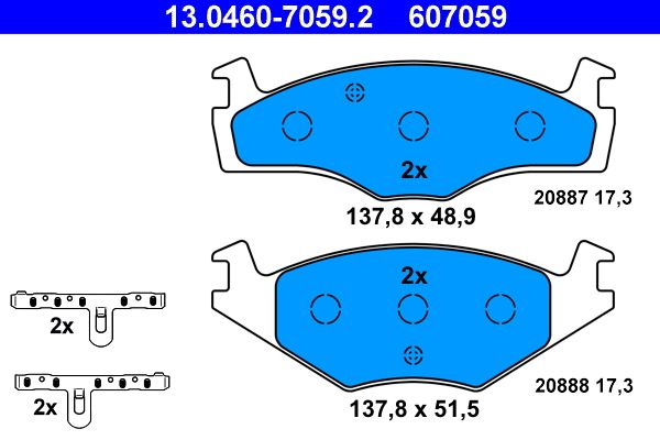 Klocki hamulcowe ATE 13.0460-7059.2