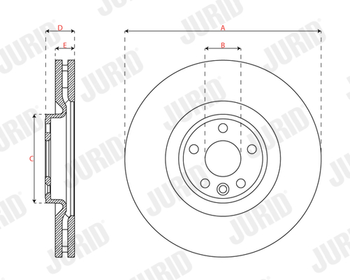 Tarcza hamulcowa JURID 563695JC-1