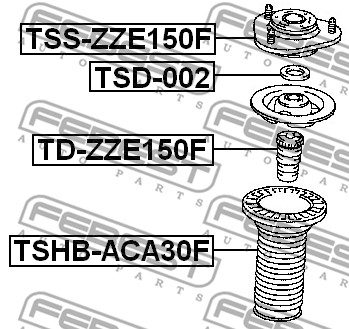 Dystans gumowy FEBEST TD-ZZE150F