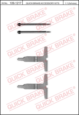 Zestaw akcesoriów montażowych  klocków hamulcowych QUICK BRAKE 109-1217