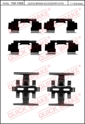 Zestaw akcesoriów montażowych  klocków hamulcowych QUICK BRAKE 109-1088