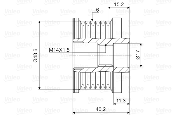 Sprzęgło alternatora VALEO 588102