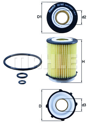 Filtr oleju KNECHT OX 982D