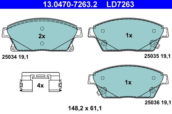 Klocki hamulcowe ATE 13.0470-7263.2