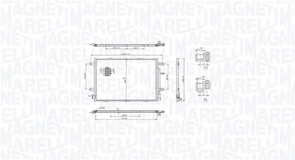 Skraplacz, klimatyzacja MAGNETI MARELLI 350203103500
