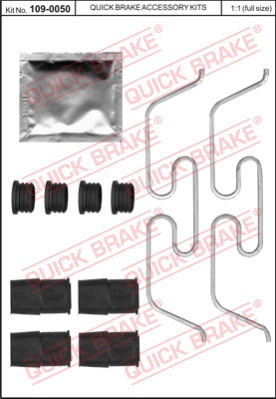 Zestaw akcesoriów montażowych  klocków hamulcowych QUICK BRAKE 109-0050