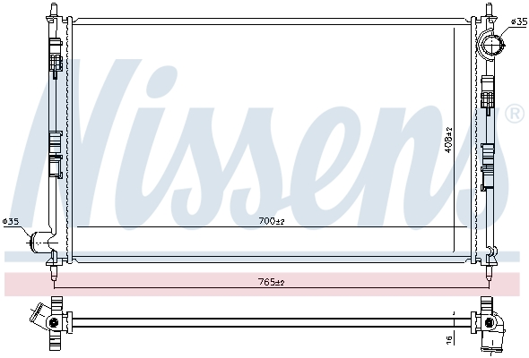 Chłodnica NISSENS 606855