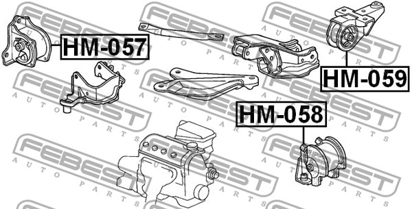 Poduszka silnika FEBEST HM-059