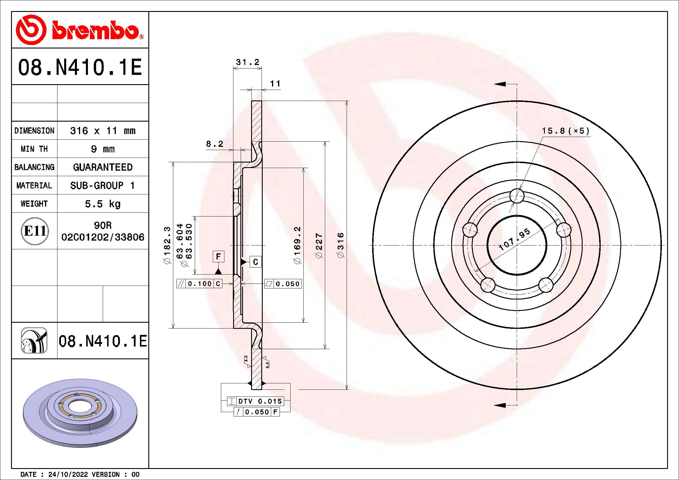 Zestaw do hamulców, hamulce tarczowe BREMBO KT 08 027