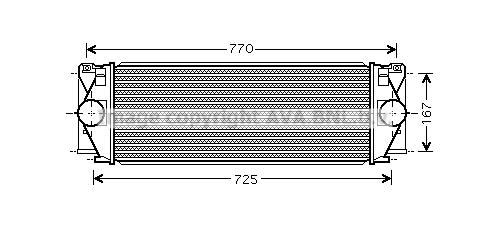 Chłodnica powietrza intercooler AVA QUALITY COOLING MS4396
