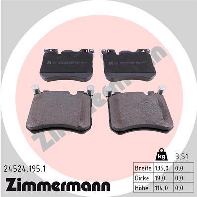 Klocki hamulcowe ZIMMERMANN 24524.195.1