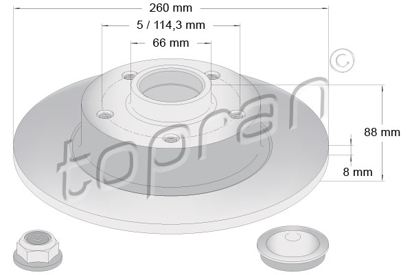 Tarcza hamulcowa TOPRAN 701 161