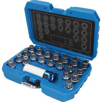 Zestaw narzędzi do wypinania, zabezpieczenia śrub kół KS TOOLS BT691230