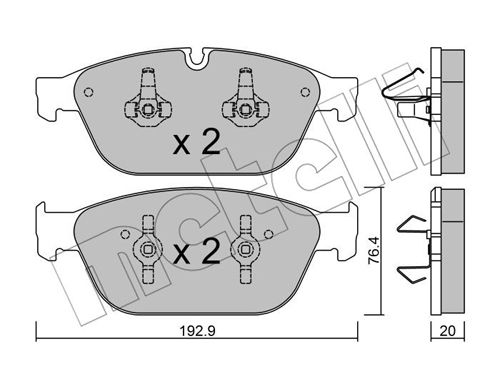 Klocki hamulcowe METELLI 22-0954-0