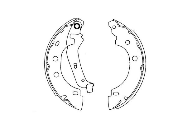 Zestaw szczęk hamulcowych KAVO PARTS KBS-7410