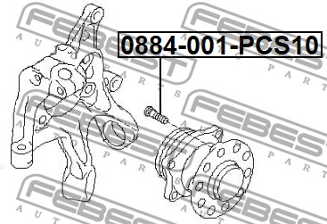 Sworzeń koła FEBEST 0884-001-PCS10