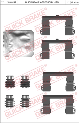 Zestaw akcesoriów montażowych  klocków hamulcowych QUICK BRAKE 109-0112