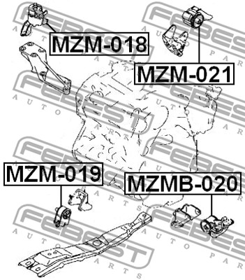 Poduszka silnika FEBEST MZM-019