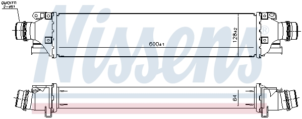 Chłodnica powietrza intercooler NISSENS 96279