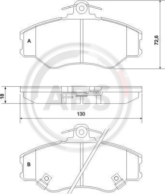 Klocki hamulcowe A.B.S. 36871