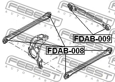 Tuleja wahacza FEBEST FDAB-008