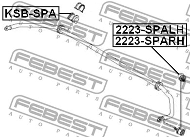 Guma stabilizatora FEBEST KSB-SPA