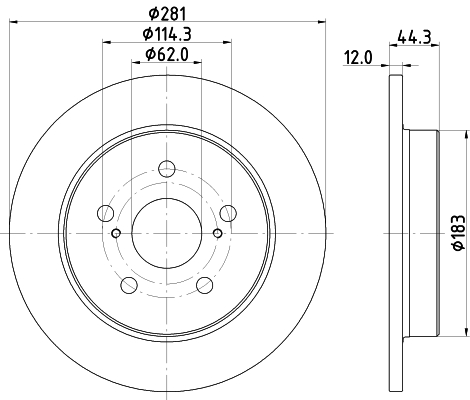 Tarcza hamulcowa HELLA 8DD 355 132-401