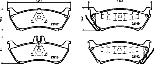 Klocki hamulcowe HELLA 8DB 355 009-241