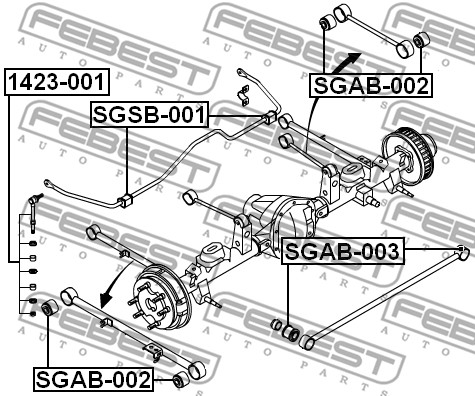 Tuleja wahacza FEBEST SGAB-003