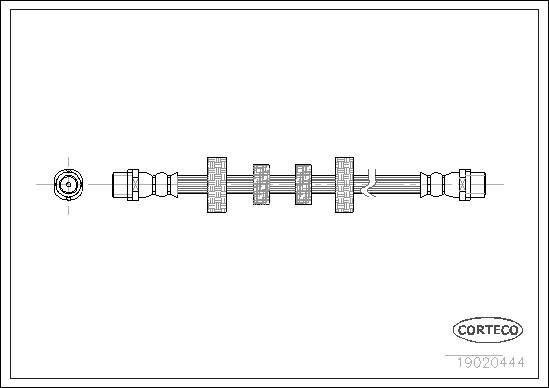Przewód hamulcowy elastyczny CORTECO 19020444