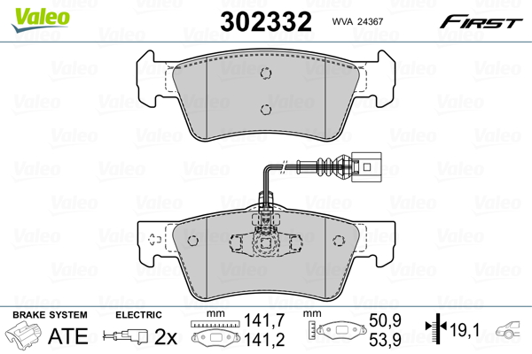 Klocki hamulcowe VALEO 302332