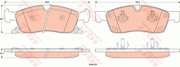 Klocki hamulcowe TRW GDB4604