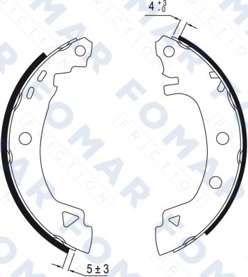 Szczęki hamulcowe FOMAR FRICTION FO 9012