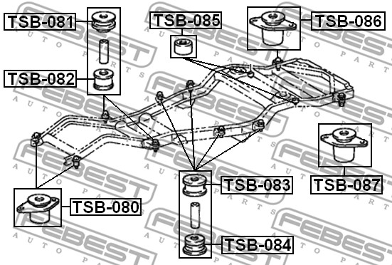 Łożyskowanie  korpusu osi FEBEST TSB-081