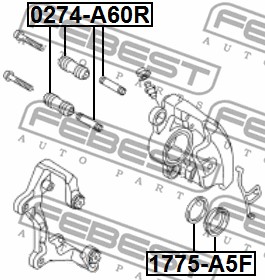 Zestaw naprawczy zacisku FEBEST 1775-A5F