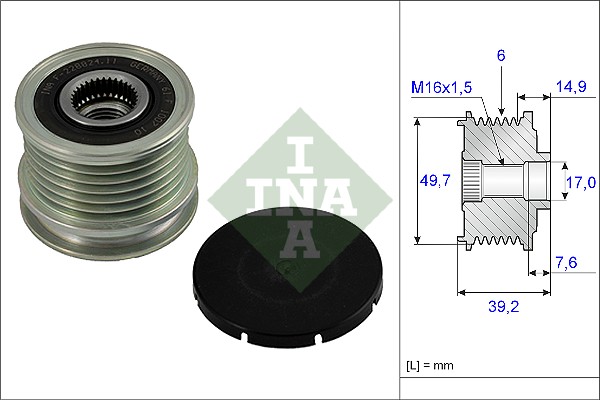 Sprzęgło alternatora INA 535 0015 10