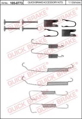 Zestaw dodatków do szczęk hamulcowych QUICK BRAKE 105-0773