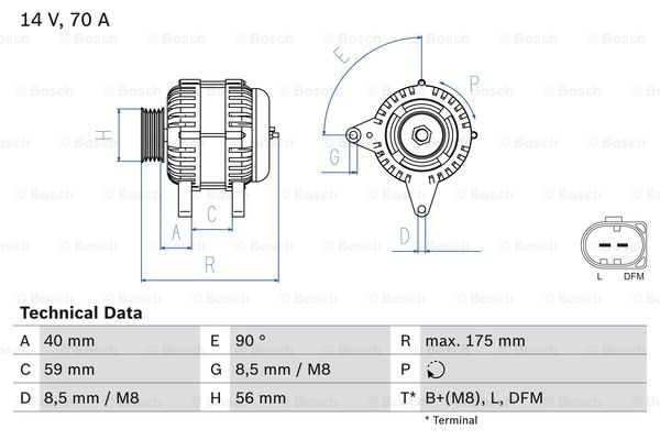 Alternator BOSCH 0 986 042 600