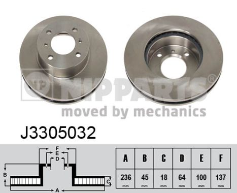 Tarcza hamulcowa NIPPARTS J3305032