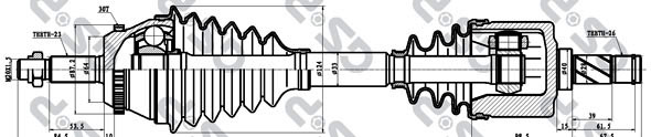 Półoś napędowa GSP 250100