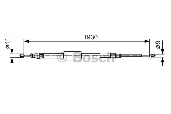 Linka hamulca ręcznego BOSCH 1 987 482 011