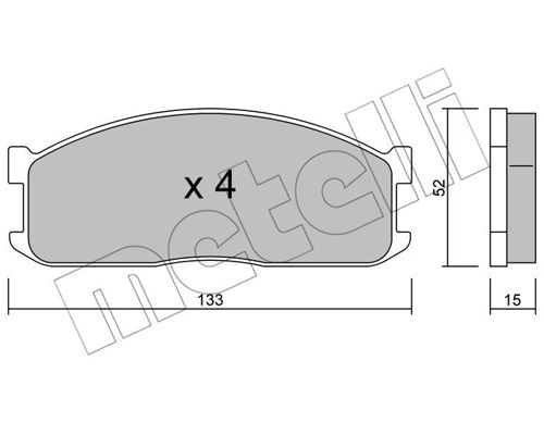 Klocki hamulcowe METELLI 22-0232-0