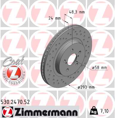 Tarcza hamulcowa ZIMMERMANN 530.2470.52