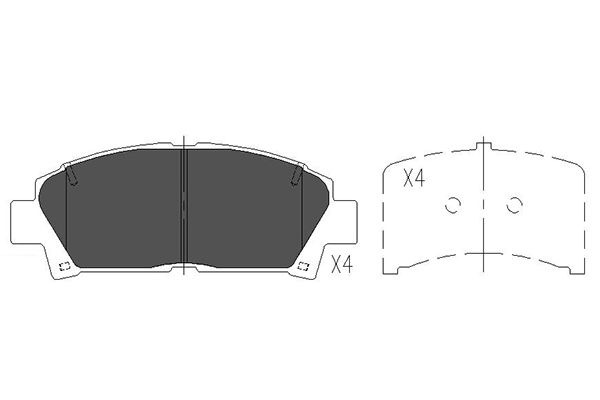 Klocki hamulcowe KAVO PARTS KBP-9110