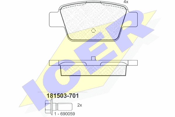 Klocki hamulcowe ICER 181503-701