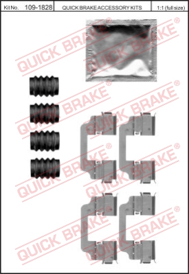Zestaw akcesoriów montażowych  klocków hamulcowych QUICK BRAKE 109-1828