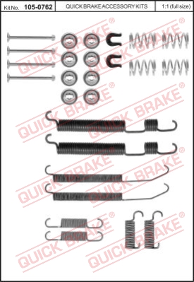 Zestaw dodatków do szczęk hamulcowych QUICK BRAKE 105-0762