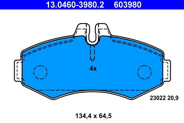 Klocki hamulcowe ATE 13.0460-3980.2