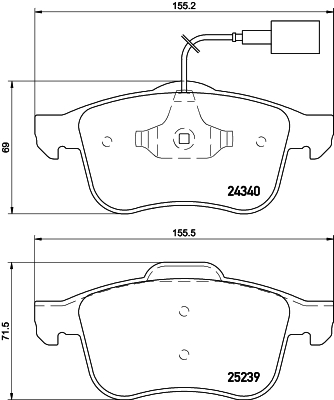 Klocki hamulcowe HELLA 8DB 355 015-531